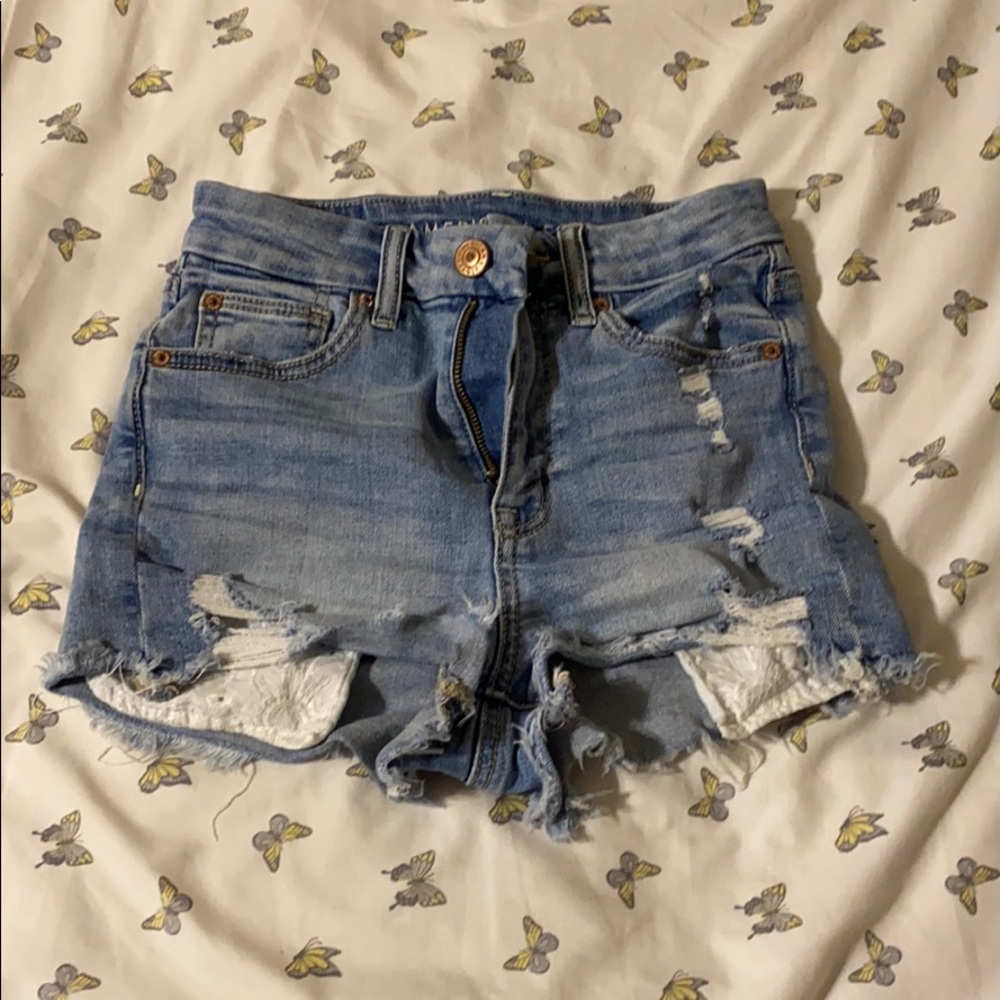 American Eagle stretch light wash shorts
